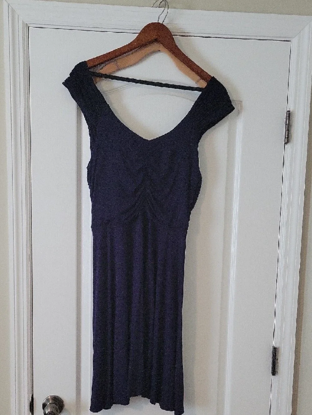 VENUS Deep Navy Cap Sleeve Wrap Midi Dress - Picture 4 of 8